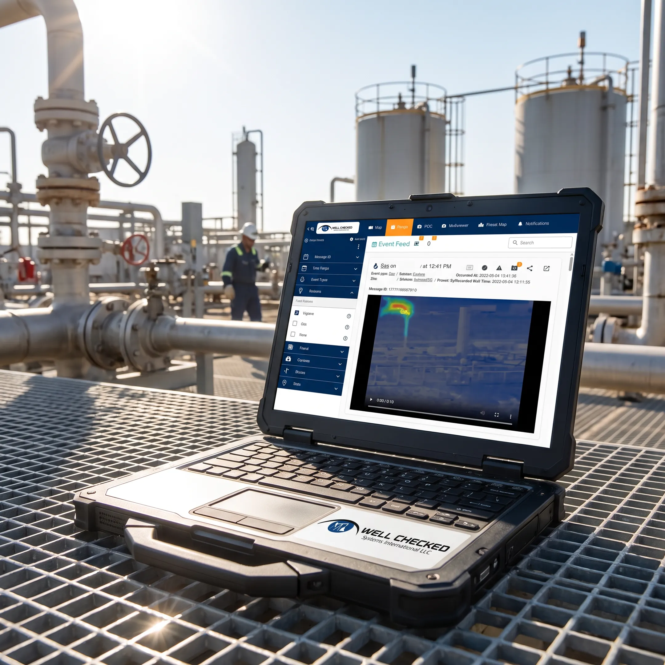 Acoustic sensor monitoring compressor equipment at an oil and gas site