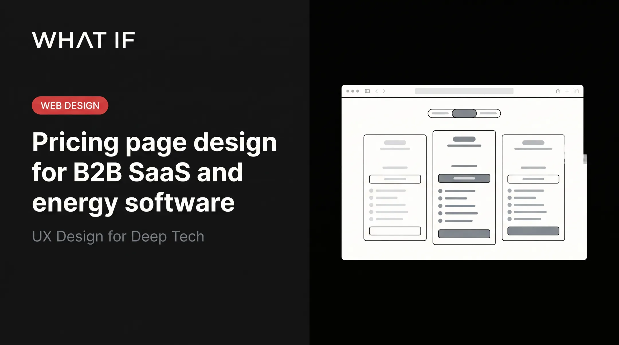 Pricing page design for B2B SaaS and energy software