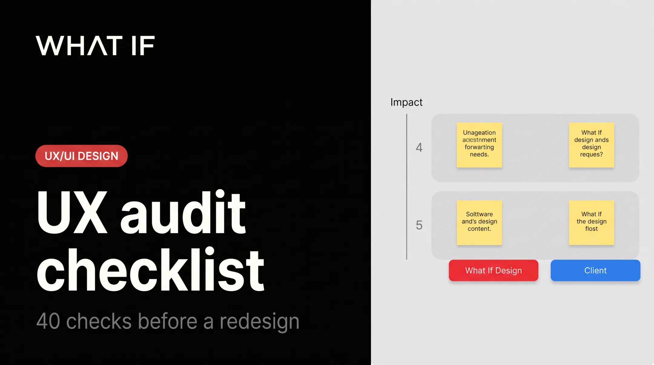 UX audit checklist: 40 checks before a redesign
