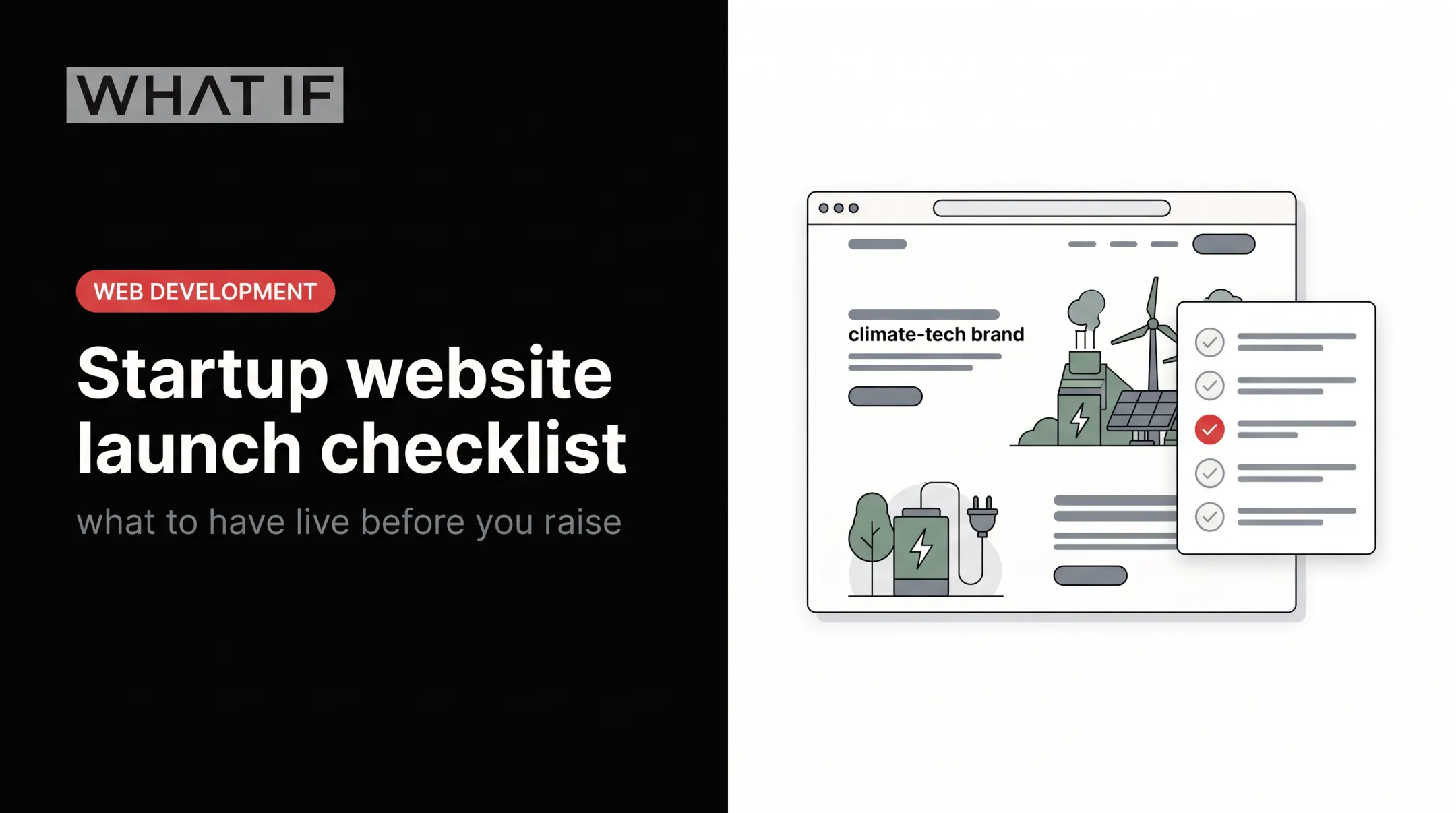 Startup website launch checklist: what to have live before you raise