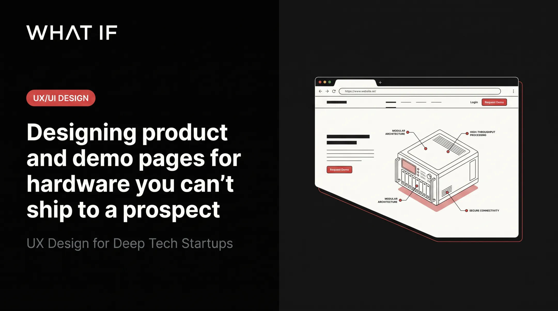 Designing product and demo pages for hardware you can't ship to a prospect