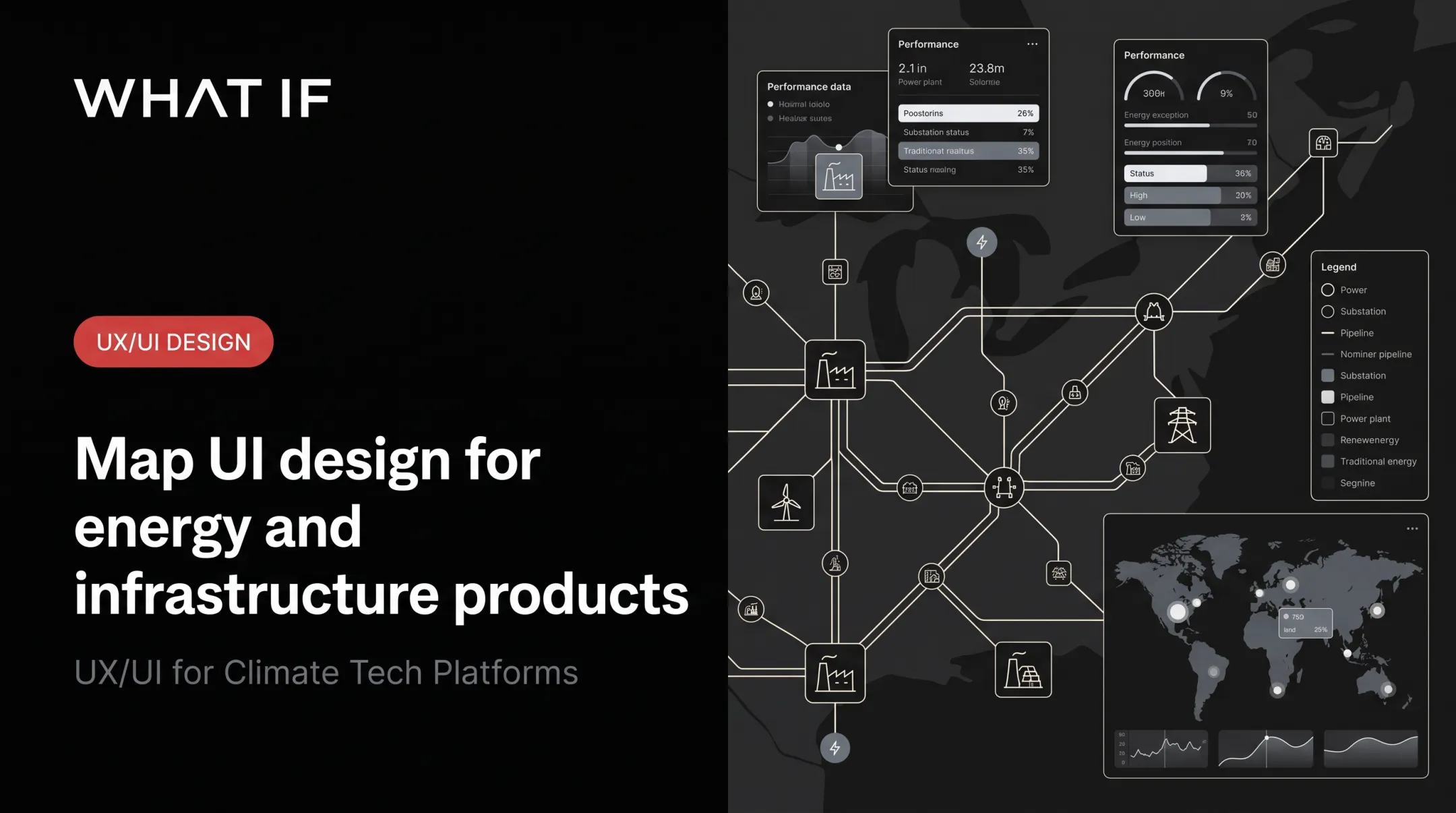 Map UI design for energy and infrastructure products