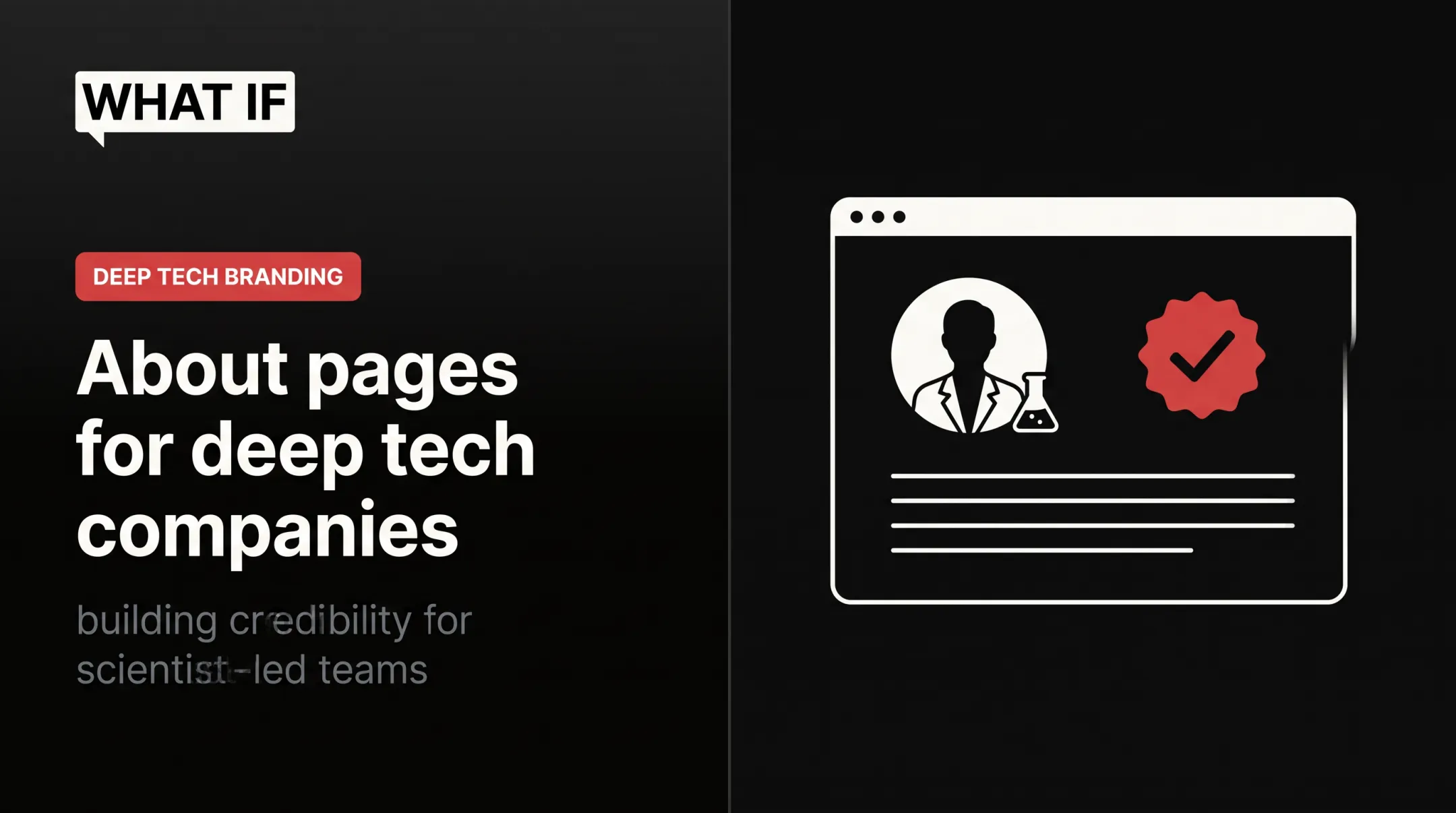 About pages for deep tech companies: building credibility for scientist-led teams