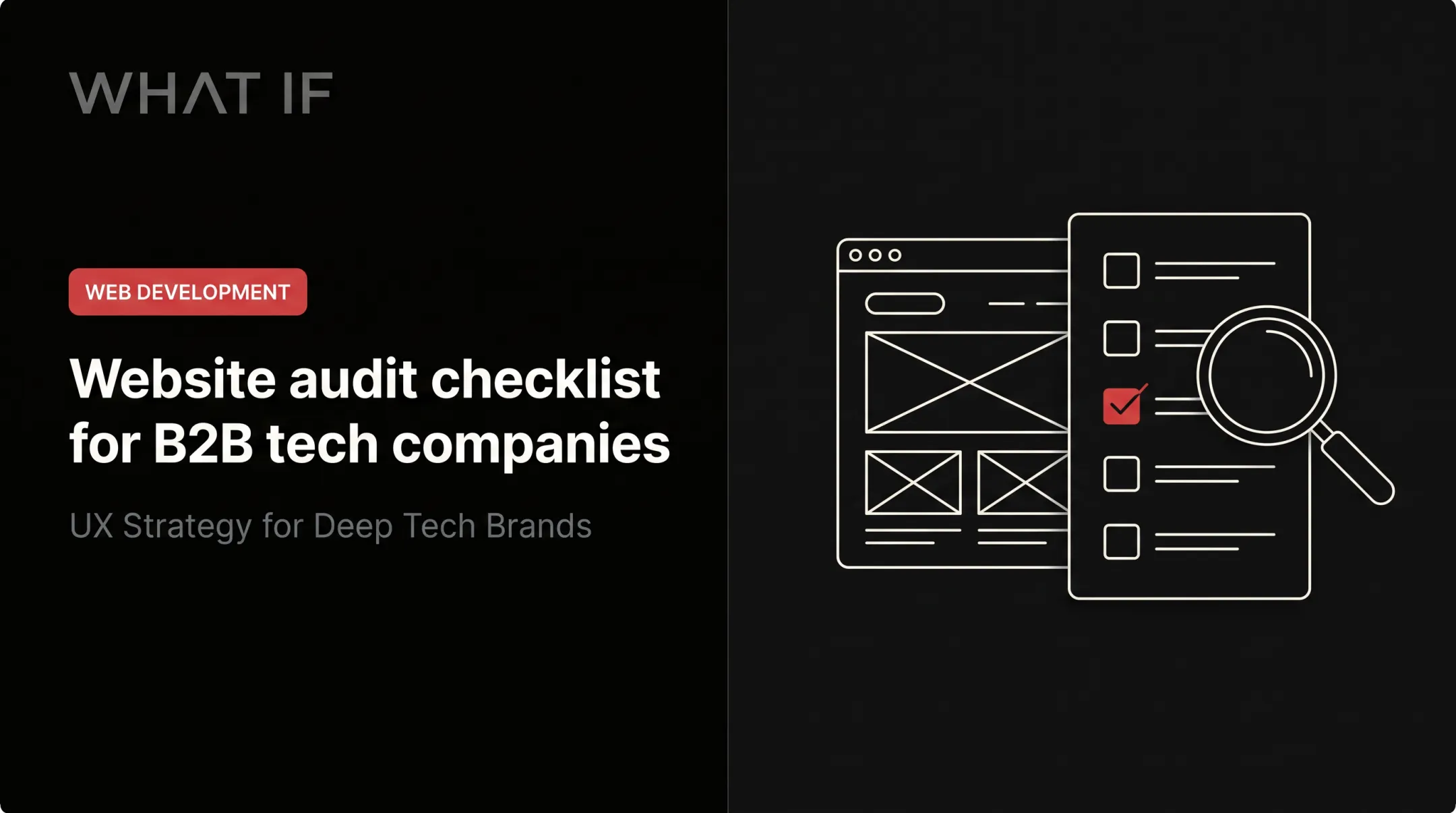 Website audit checklist for B2B tech companies
