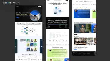 Susteon climate tech website redesign showcasing brand storytelling and messaging
