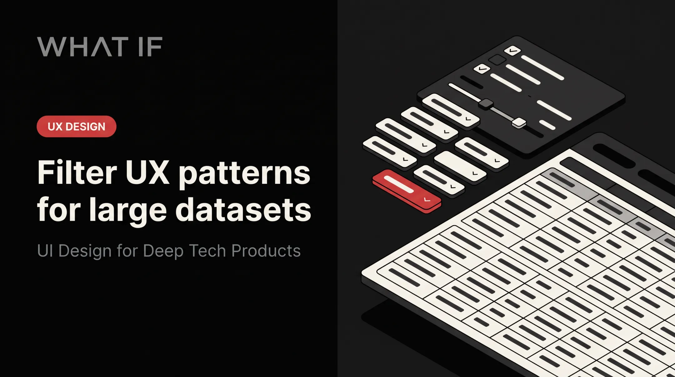 Filter UX patterns for large datasets