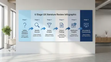Infographic showing the finding extraction and organization process