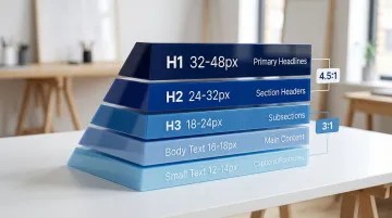 Infographic showing visual hierarchy principles