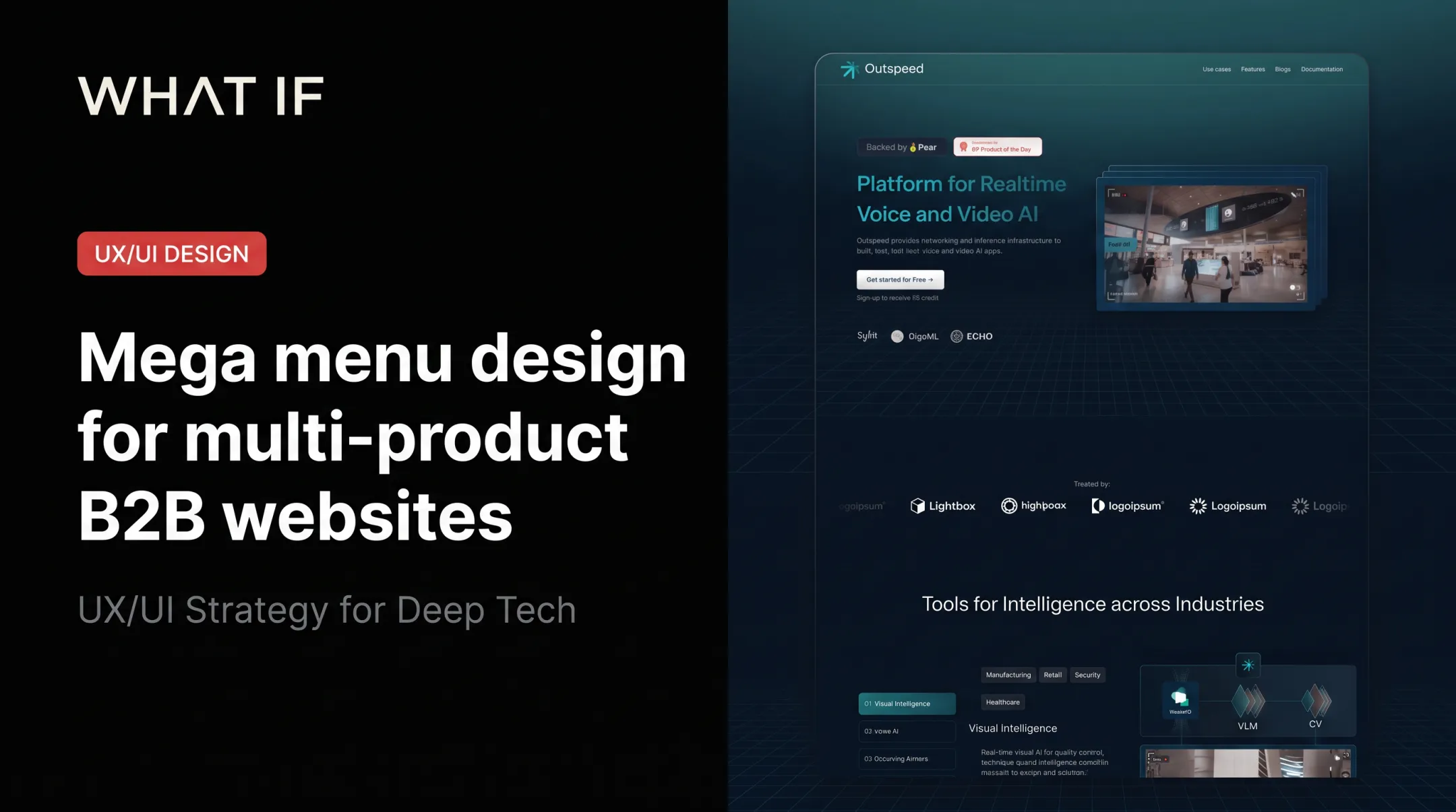 Mega menu design for multi-product B2B websites