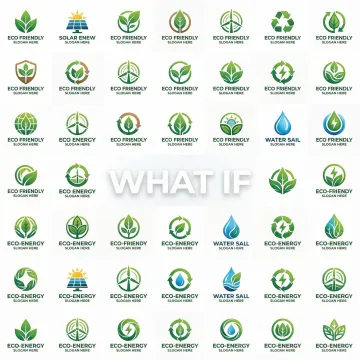 Collection of modern green technology logo templates with leaf motifs and sustainable design elements