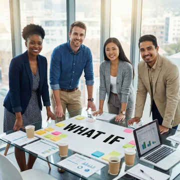 B2B brand strategy workshop with stakeholders collaborating on positioning frameworks