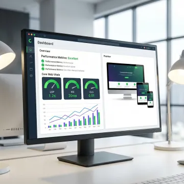 High-performance Webflow website displaying fast loading metrics and responsive design