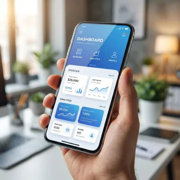 Mobile app interface showcasing clean UI design with intuitive navigation and modern aesthetics