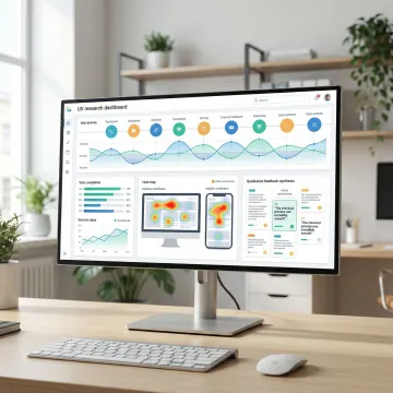 UX research data visualization showing user behavior patterns and insights