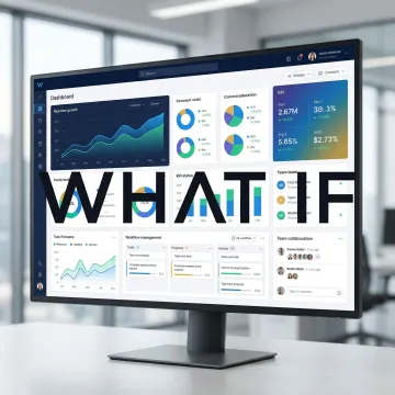 Complex enterprise dashboard with data visualization charts and user interface elements