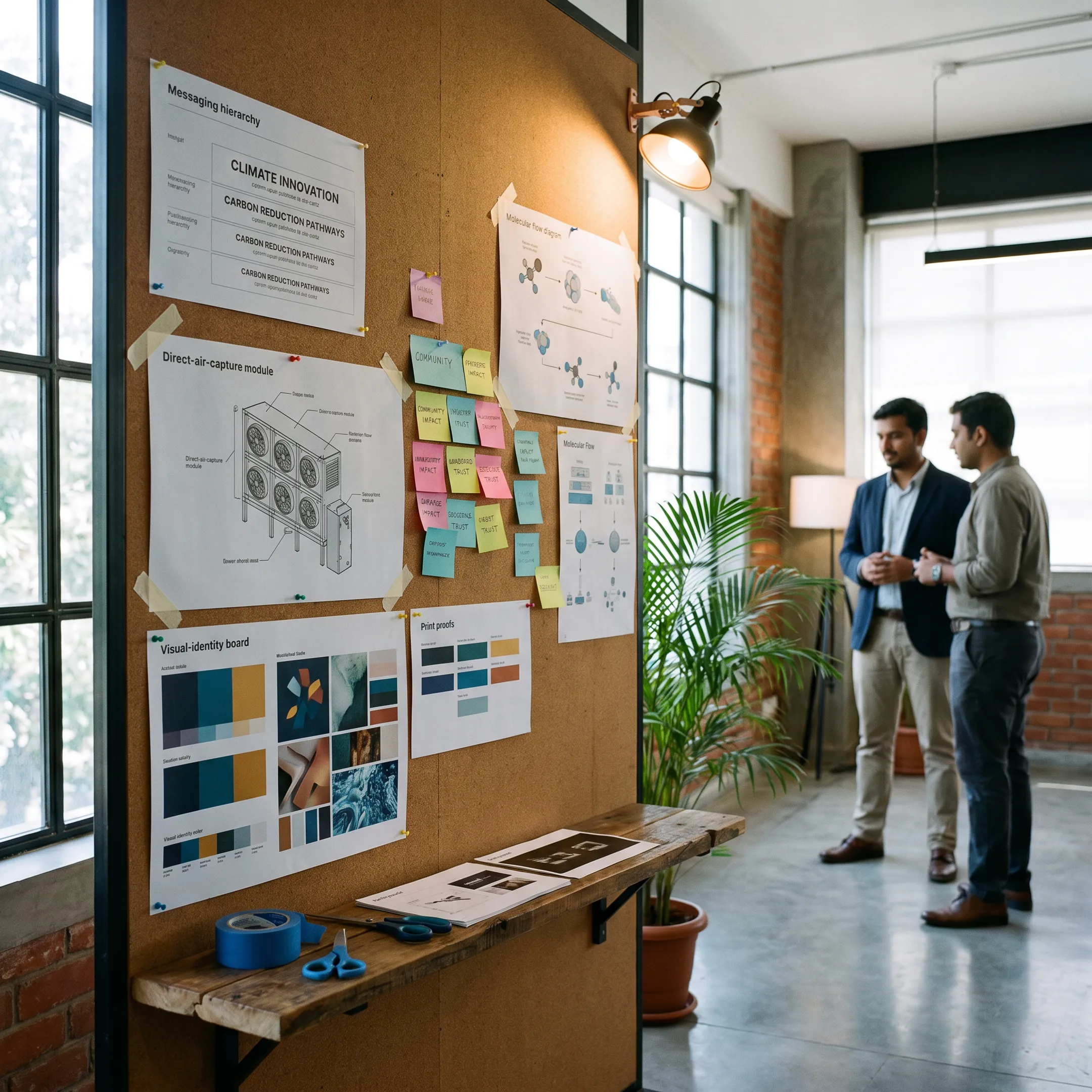 Brand strategy concepts for a carbon capture company