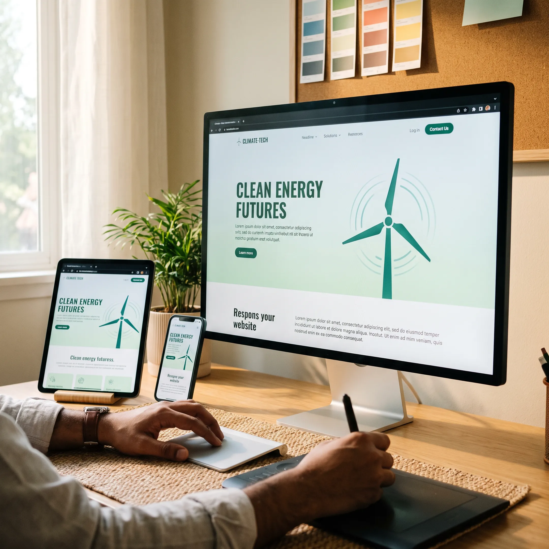 Cleantech website interface showing energy technology information