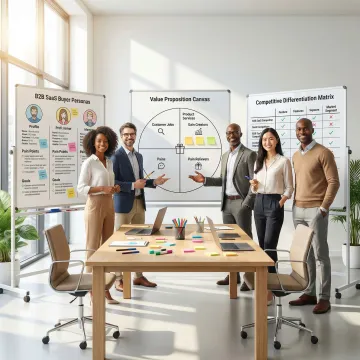 SaaS positioning workshop session with stakeholders mapping buyer journey