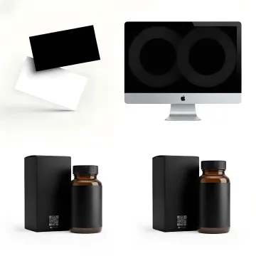 Professional logo design mockups displayed across multiple brand applications