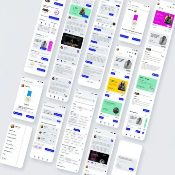 Mobile app interface designs showing user-friendly layouts and interactions