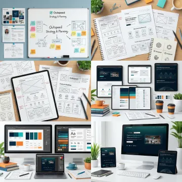 Strategic design process showing wireframes, prototypes, and final polished designs