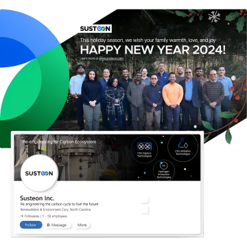 Designer creating clean tech marketing materials with climate impact data visualizations