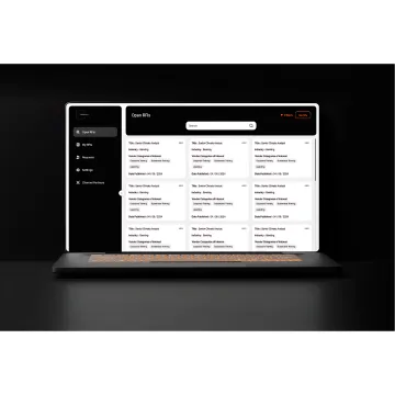 Designer presenting user interface wireframes and user journey maps to stakeholders