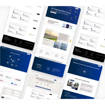 Design team collaborating on website redesign strategy with wireframes and mockups