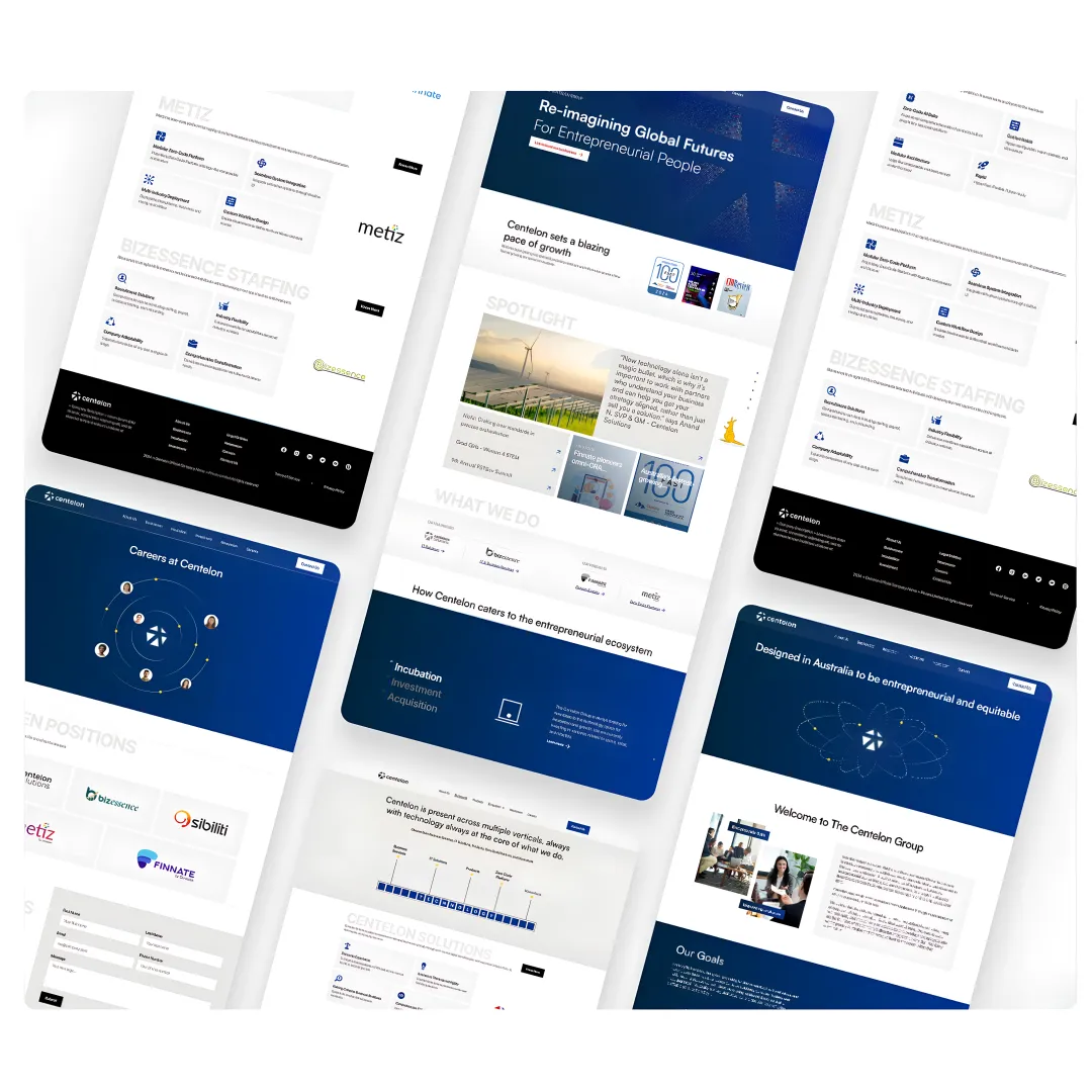 B2B enterprise team collaborating on strategic Webflow website design