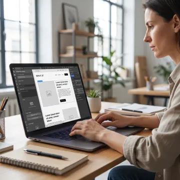 Designer maintaining a Webflow website dashboard