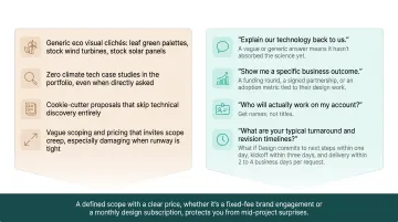 Four red flags to avoid when hiring a climate tech branding agency