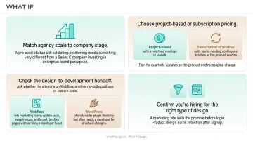 Four-step framework for choosing the right SaaS design agency