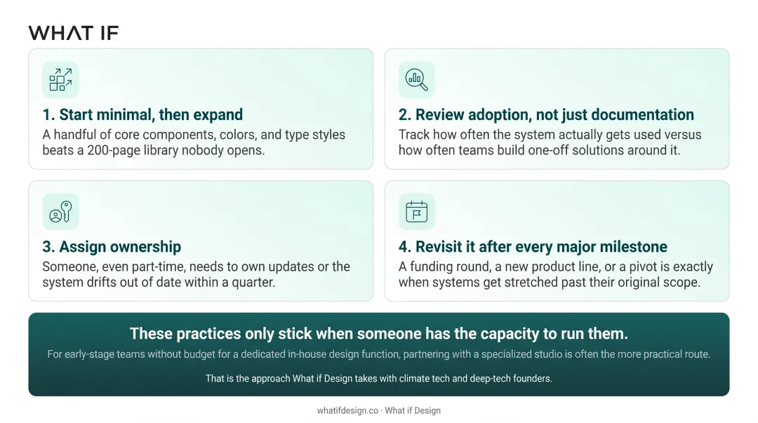 Four-step workflow for maximizing design system adoption and value
