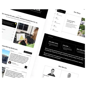 Designer reviewing an energy website interface