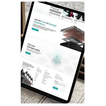 Designer creating website layouts for a technical company