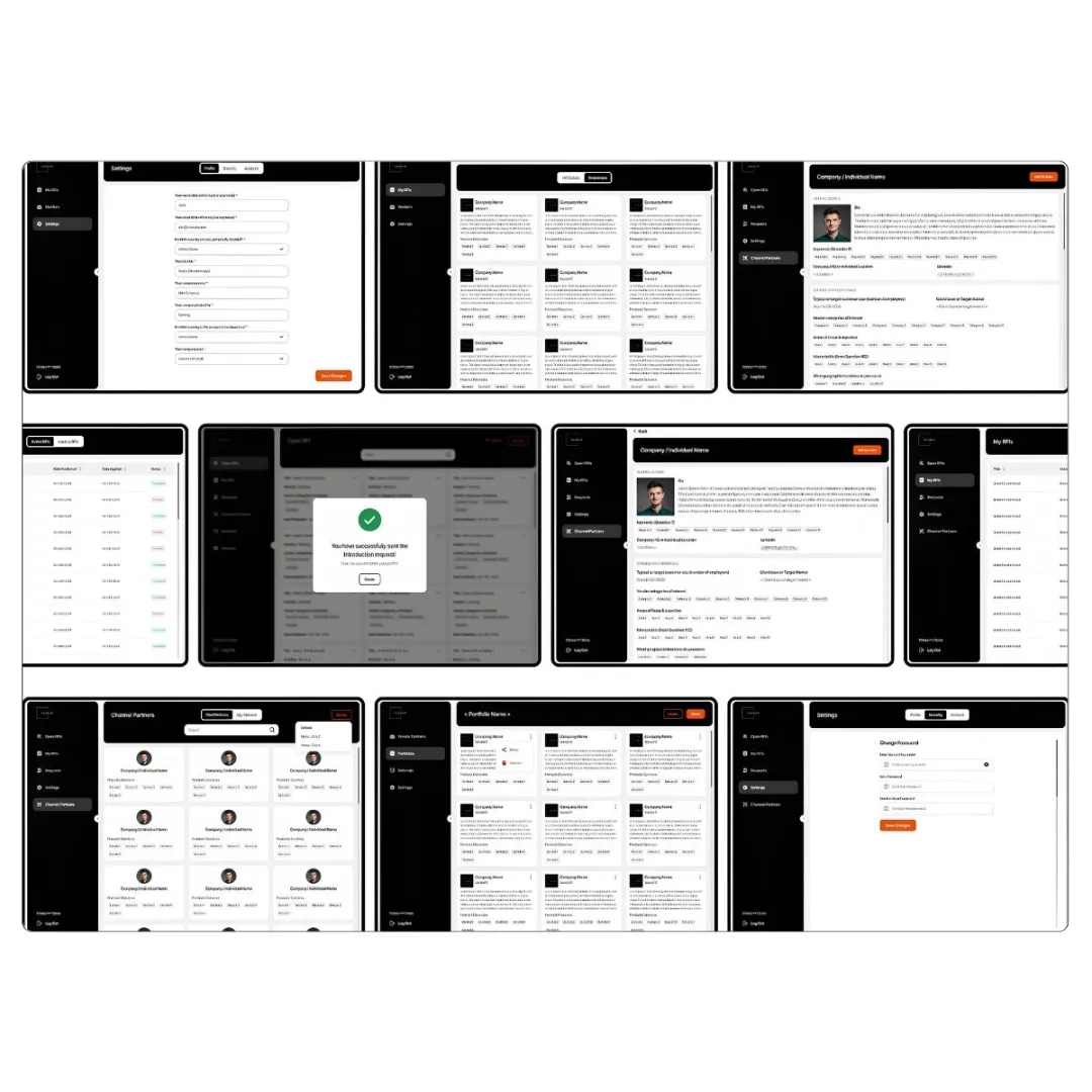 UX designer arranging interface components and data charts in a product design file