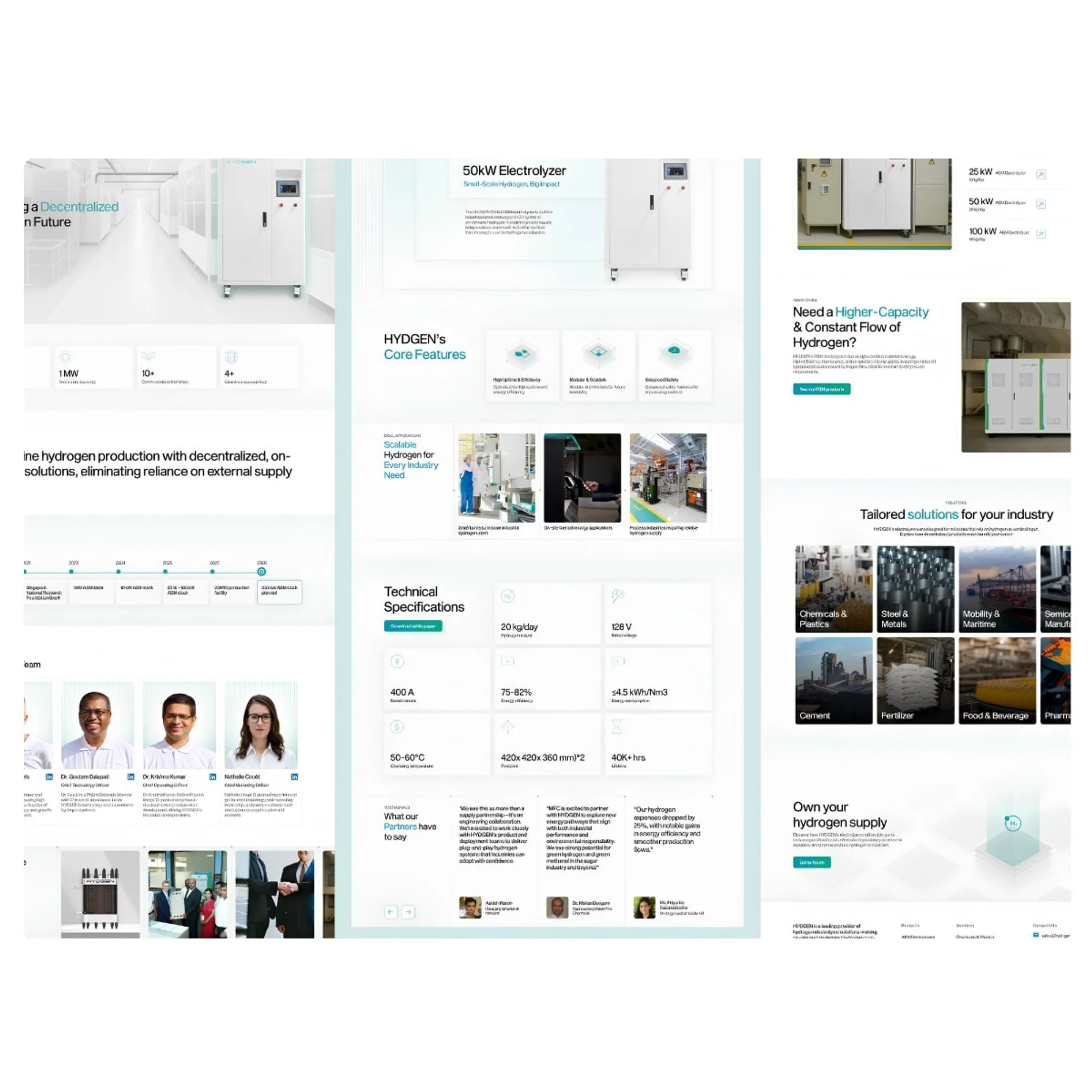Design team reviewing an energy optimization website