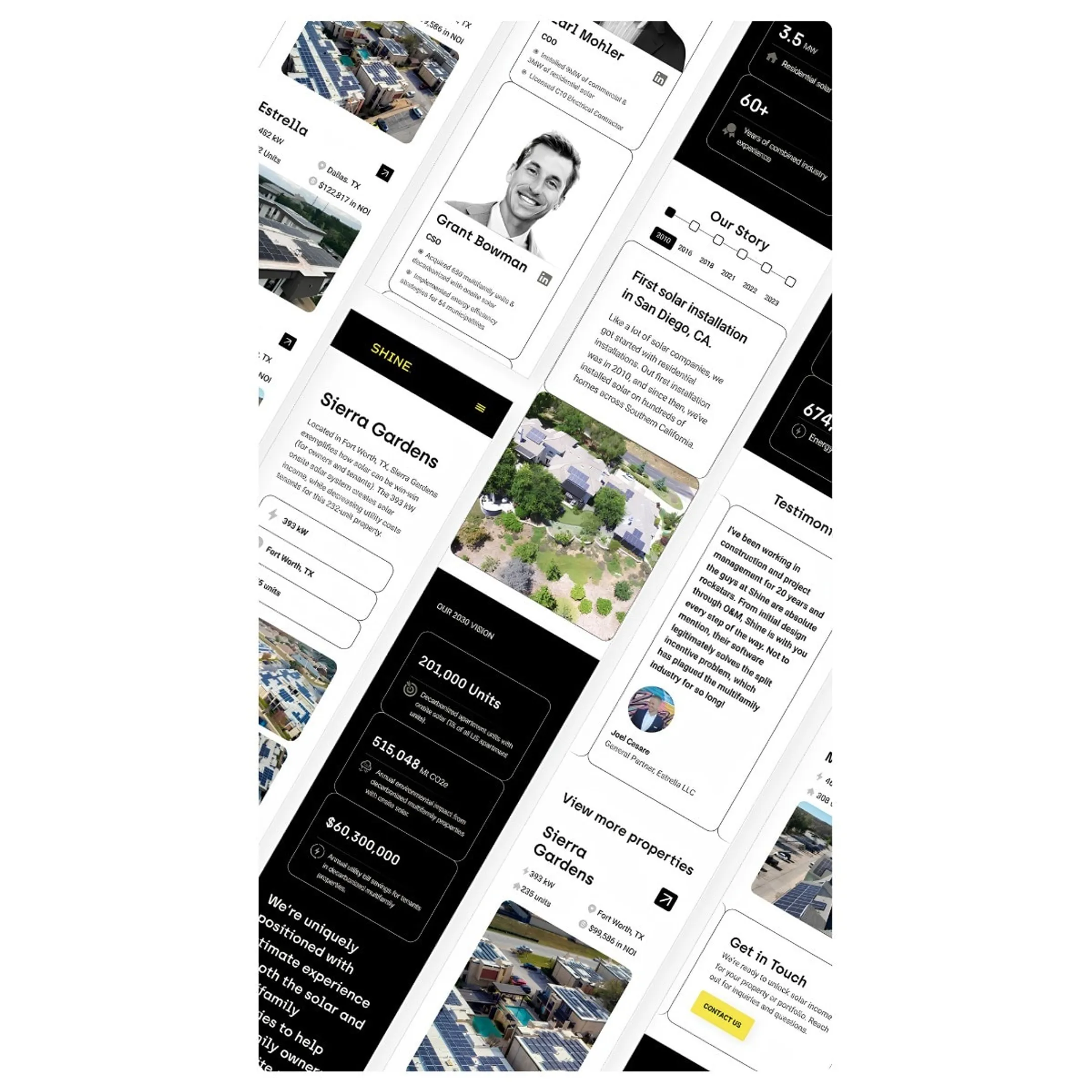 EV charging startup website shown on a laptop