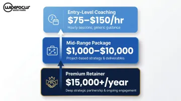 Social media coaching pricing tiers from entry-level to enterprise retainer costs
