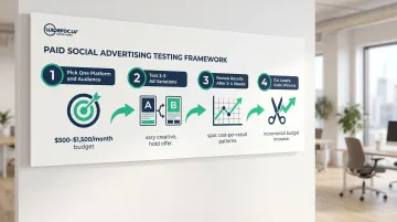 4-step test and scale social media ad budget framework process flow
