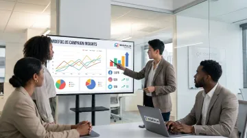WideFoc.us social media agency team strategy session and campaign performance dashboard