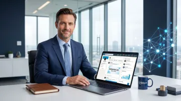 B2B executive professional sharing thought leadership content on LinkedIn to engaged audience