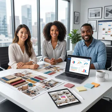 Social media strategy planning for an interior design brand