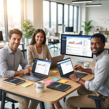 Team managing social media engagement and reporting