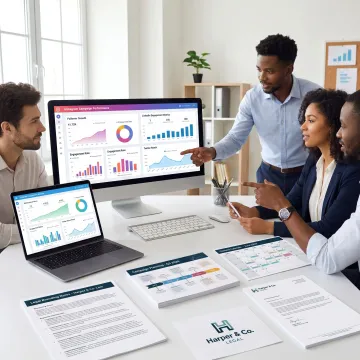 Law firm social media marketing team planning content