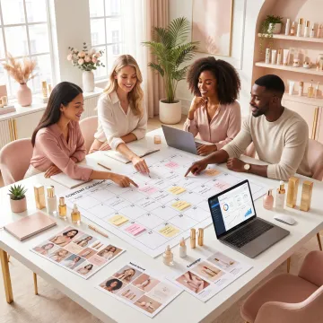 Beauty brand social media strategy session
