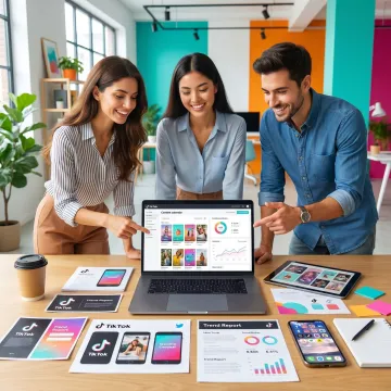 Team developing TikTok content and campaign strategy