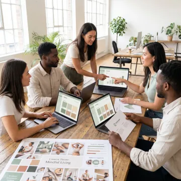 Wellness brand social media strategy session