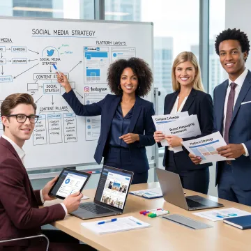 Consultant guiding law firm social strategy