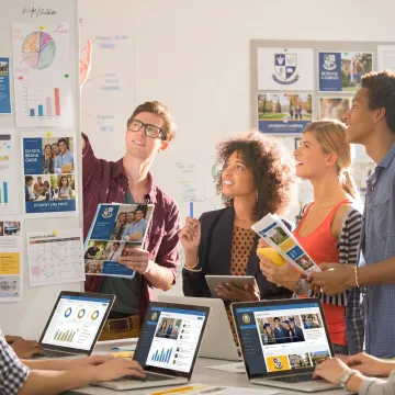 Social media marketing for an educational institution